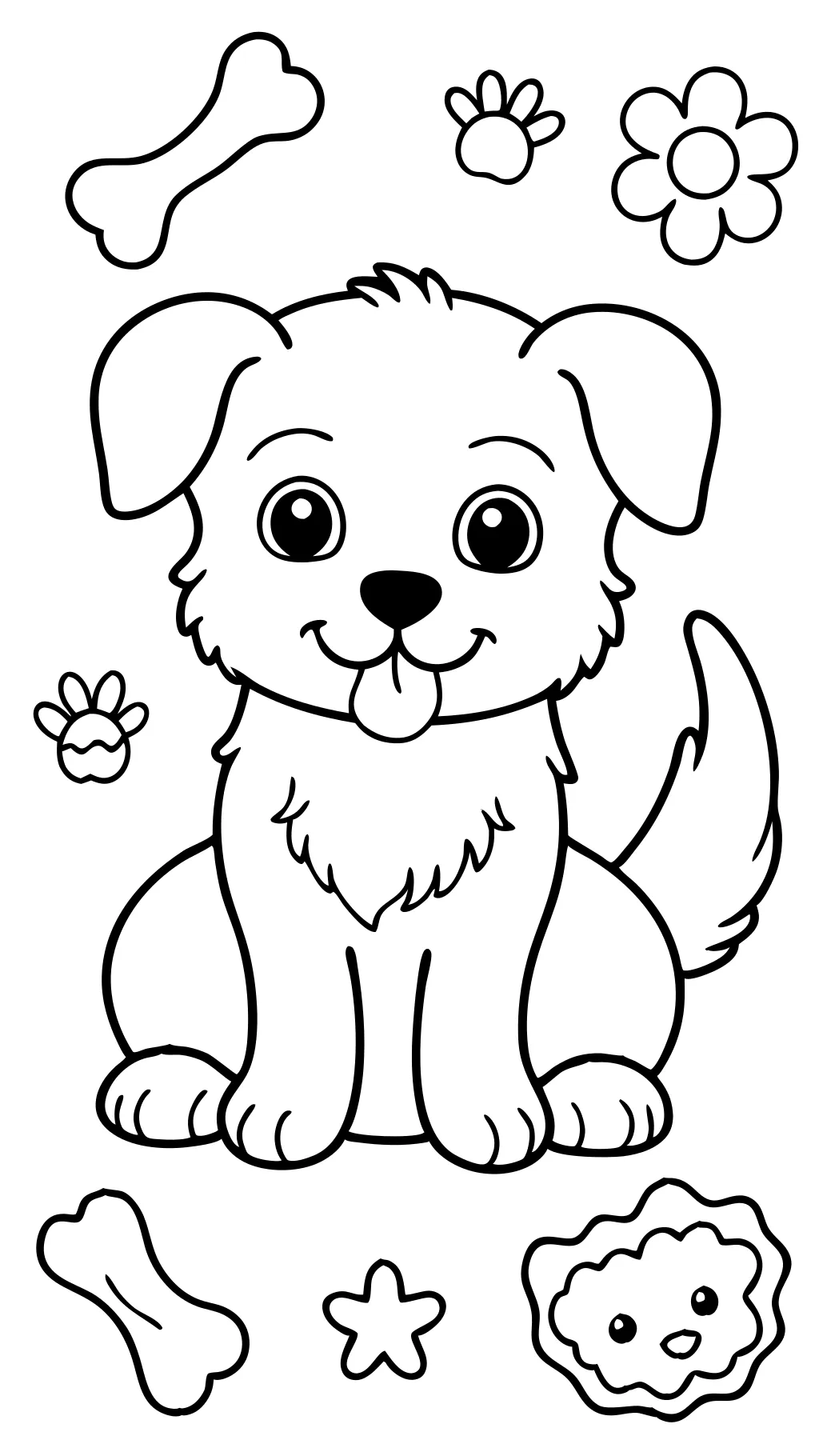 coloriages mignons de chiots